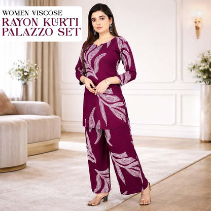 Women’s Rayon Printed Co-Ord Set