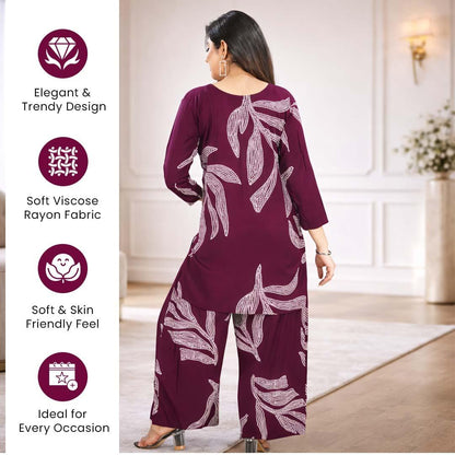 Women’s Rayon Printed Co-Ord Set