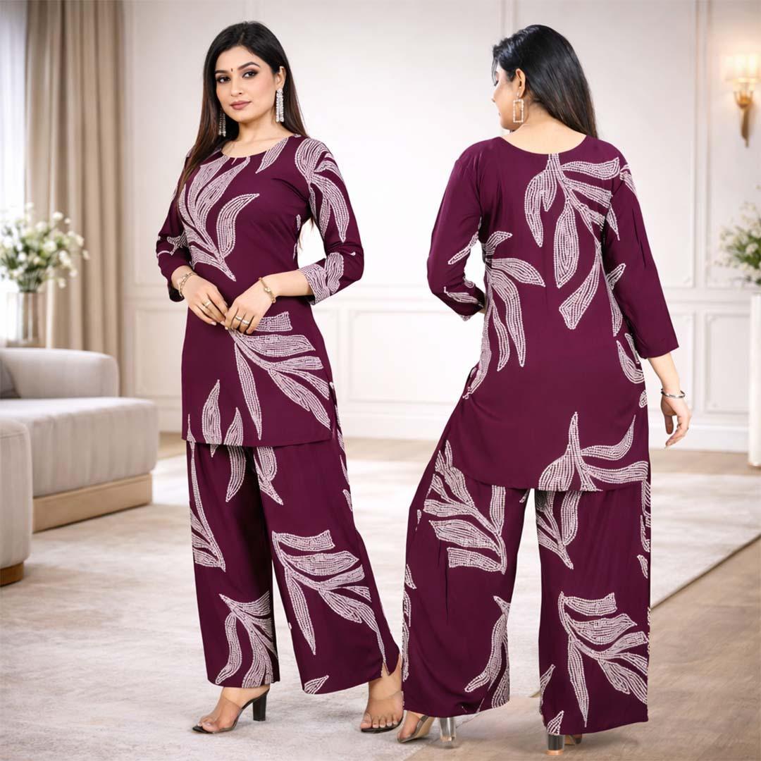 Women’s Rayon Printed Co-Ord Set