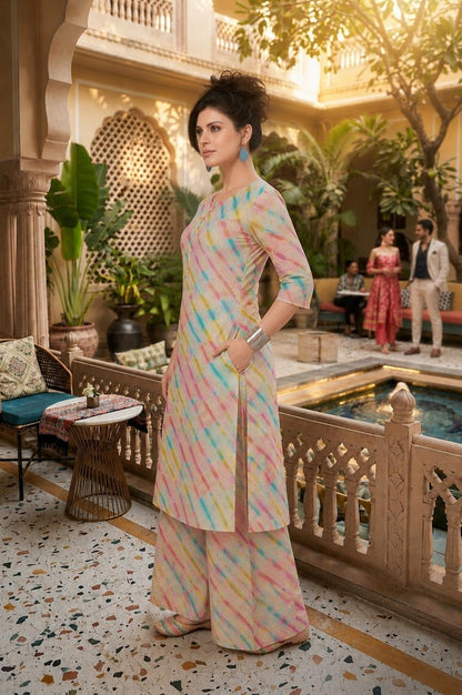 Women’s Multicolour Rayon Foil Printed Coord Set