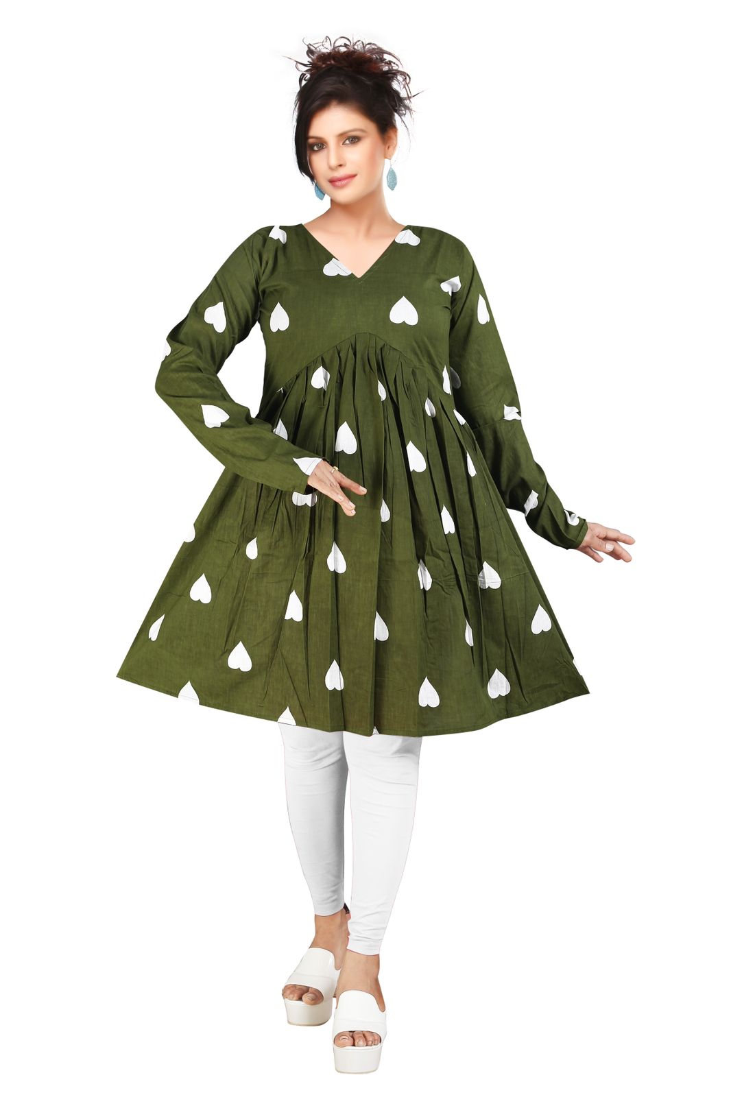 Jaipuri Cotton Tunic Aliya Top – Full Sleeve Printed Women’s Top