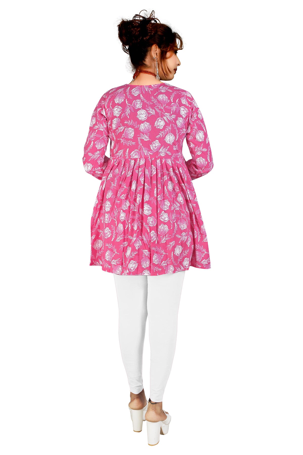 Jaipuri Cotton Tunic Aliya Top – Full Sleeve Floral Printed Women’s Top