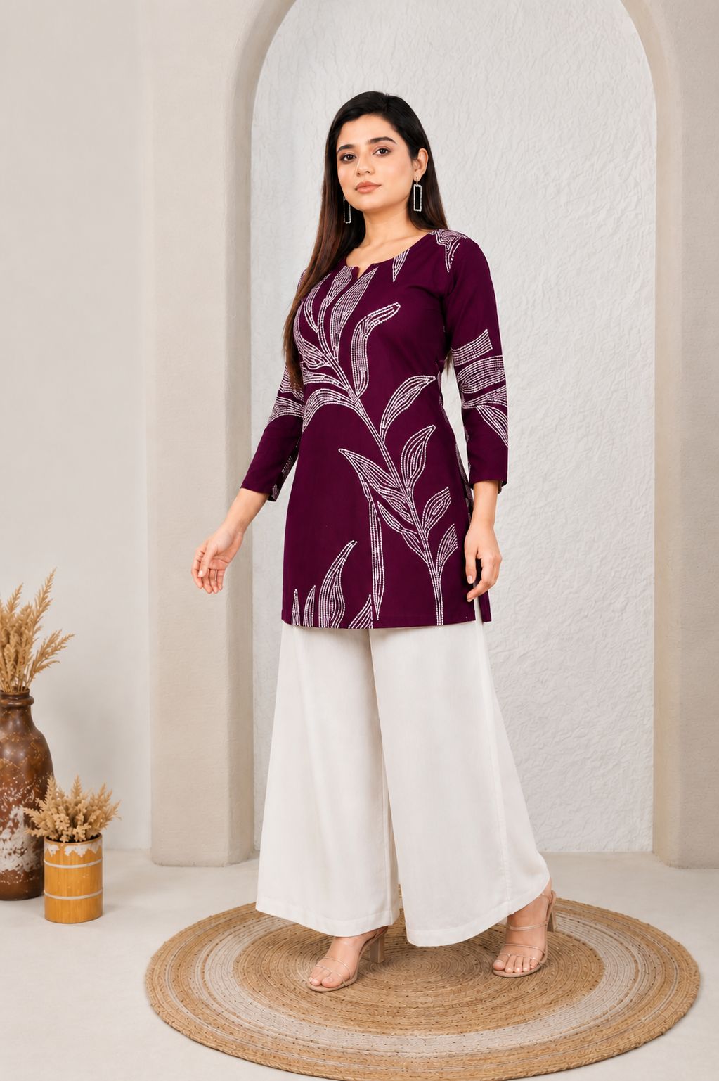 Women’s Rayon Printed Kurti – Full Sleeve Stylish Casual Wear
