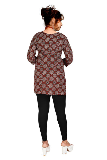 Women’s Cotton Printed Kurti – 3/4 Sleeve Casual Ethnic Wear