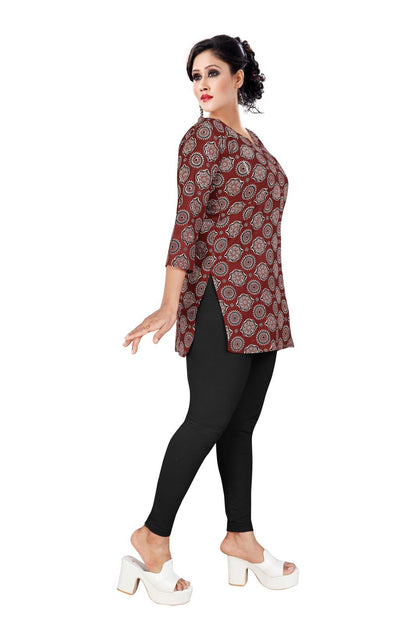 Women’s Cotton Printed Kurti – 3/4 Sleeve Casual Ethnic Wear