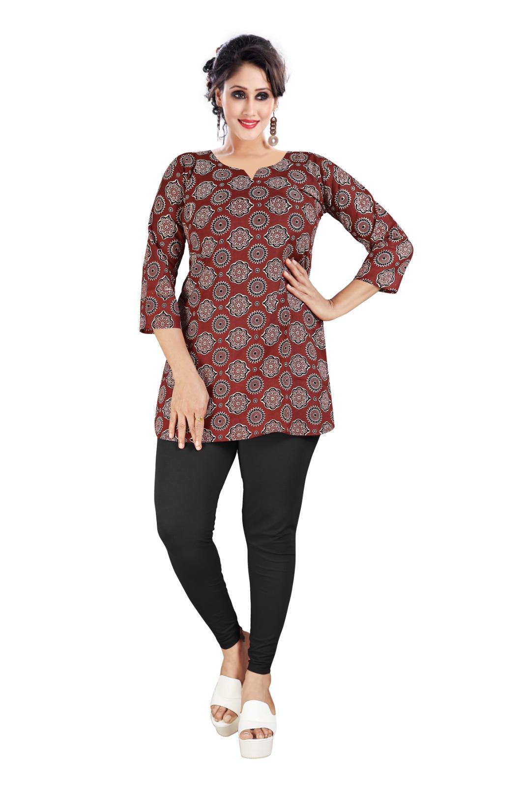 Women’s Cotton Printed Kurti – 3/4 Sleeve Casual Ethnic Wear